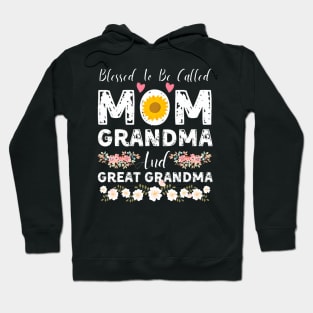 Blessed To Be Called Mom And Grandma Mothers Day Cute Floral Hoodie